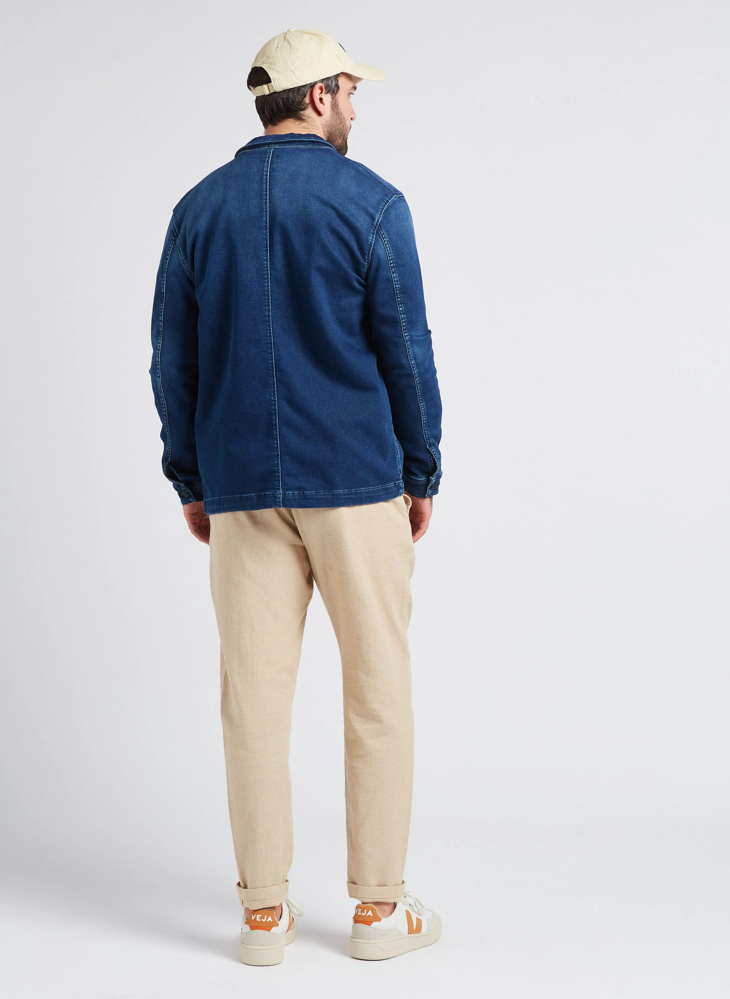 SELECTED Pantalón recto de mezcla de algodón orgánico en beige