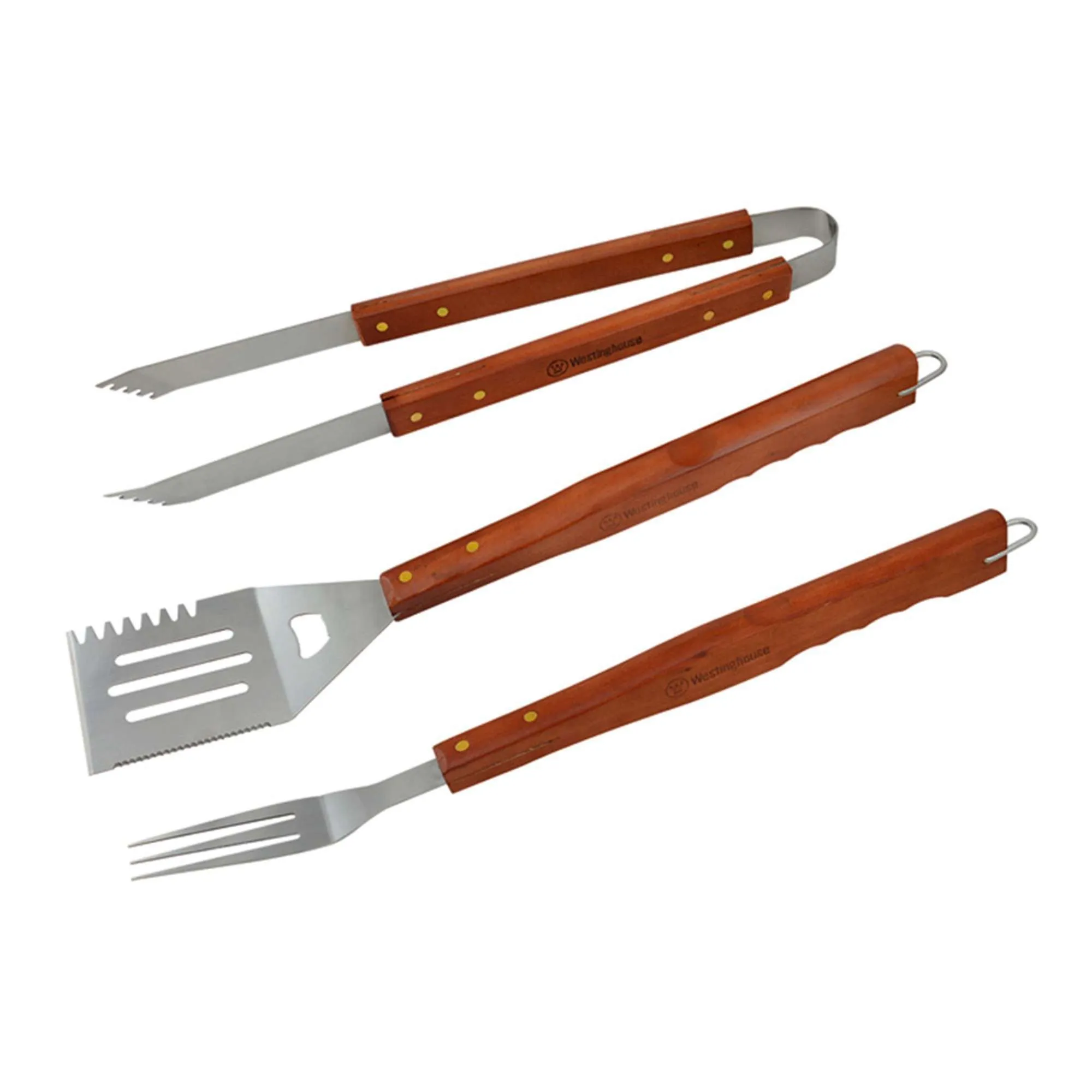 Set Utensilios Para BBQ 3 Piezas De Madera Westinghouse