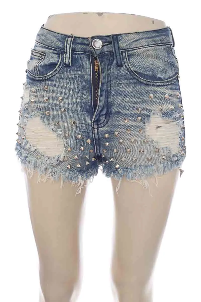 SHORT COLOR AZUL  MACHINE