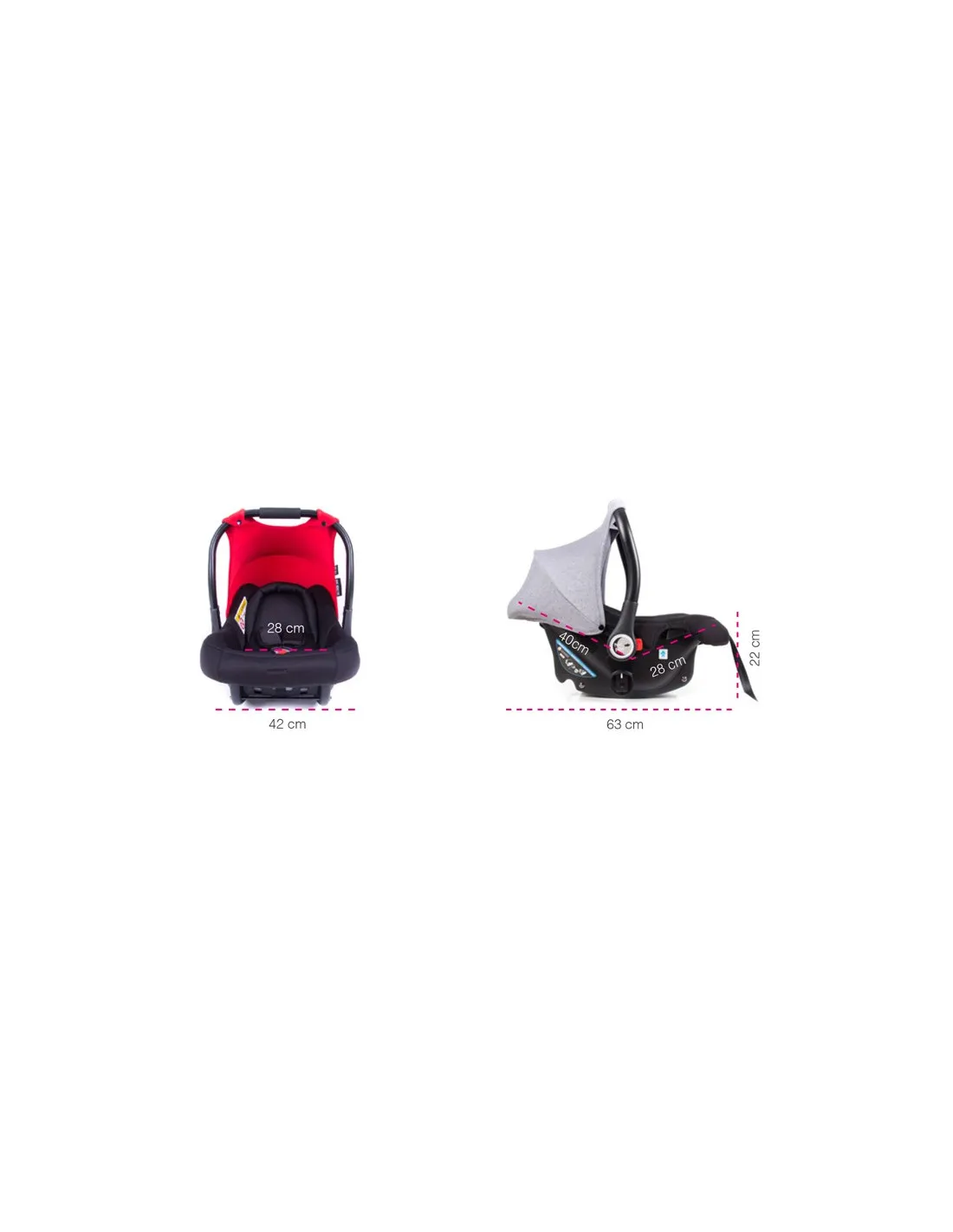 Silla de auto grupo 0+ Baby Monsters Luna sin capota