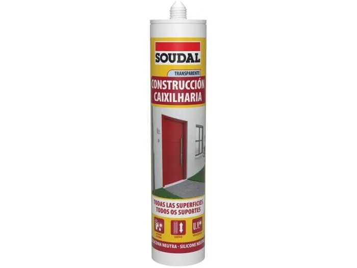 Soudal silicona Neutra Construccion 300ml 12 unidades