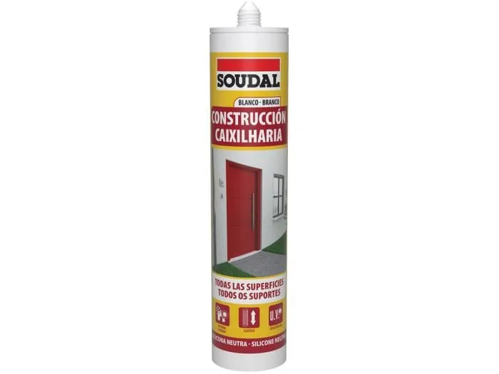 Soudal silicona Neutra Construccion 300ml 12 unidades