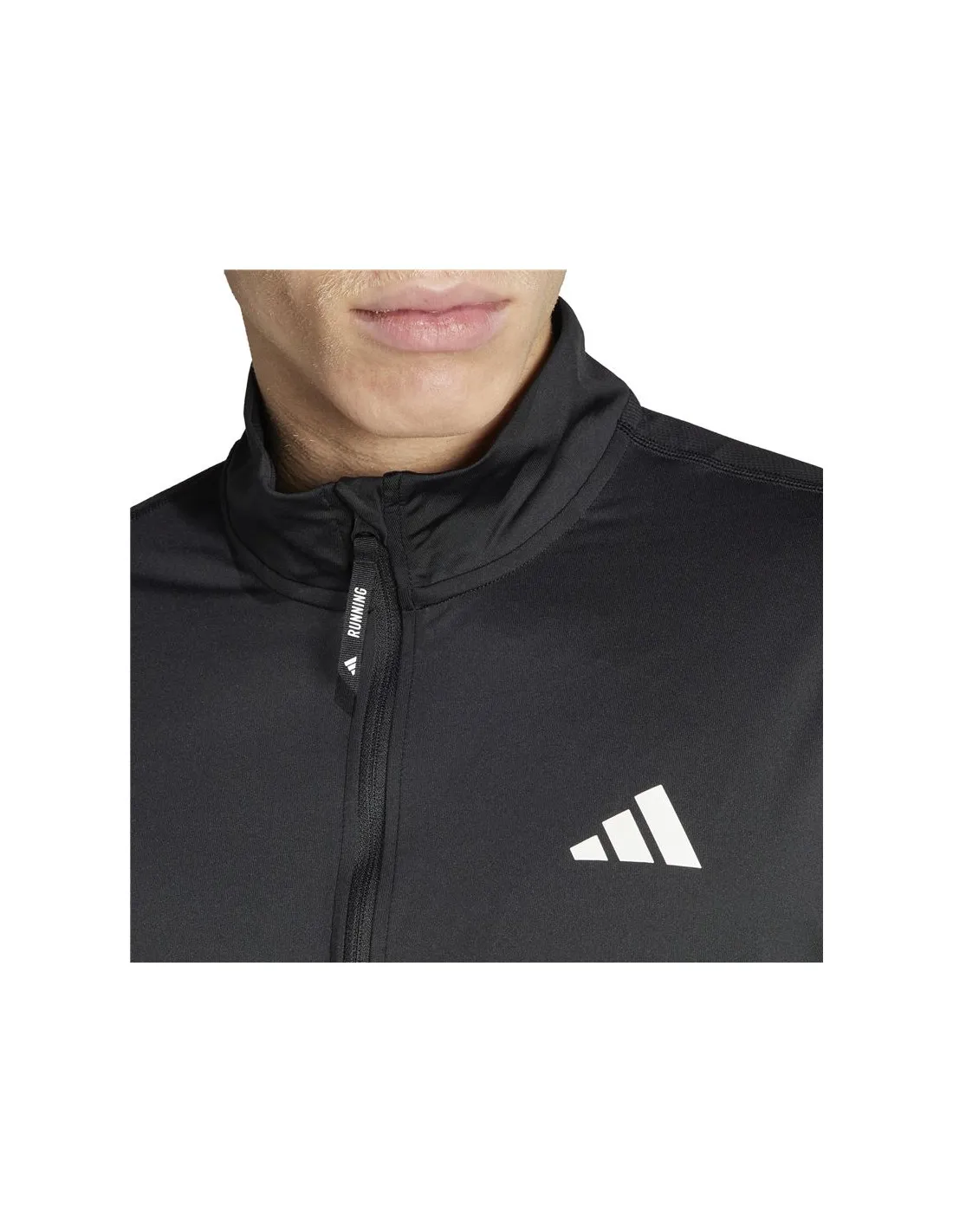 Sudadera de Running adidas Own the run Half Zip Hombre Negro