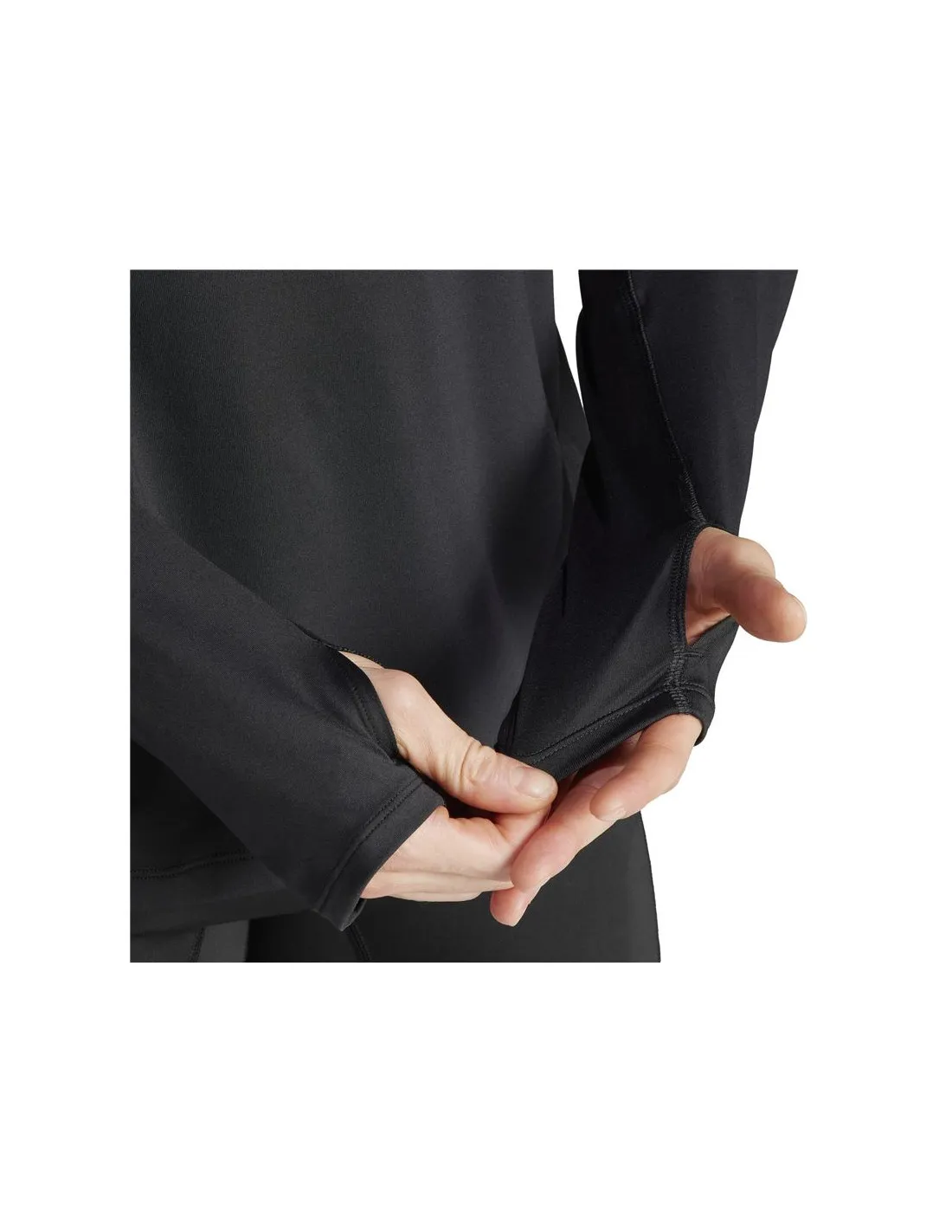 Sudadera de Running adidas Own the run Half Zip Hombre Negro