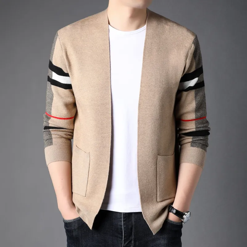 Sudaderas con capucha para hombre, suéteres, ropa, suéter de lana para hombre, jersey negro suelto, chaquetas de punto con cuell