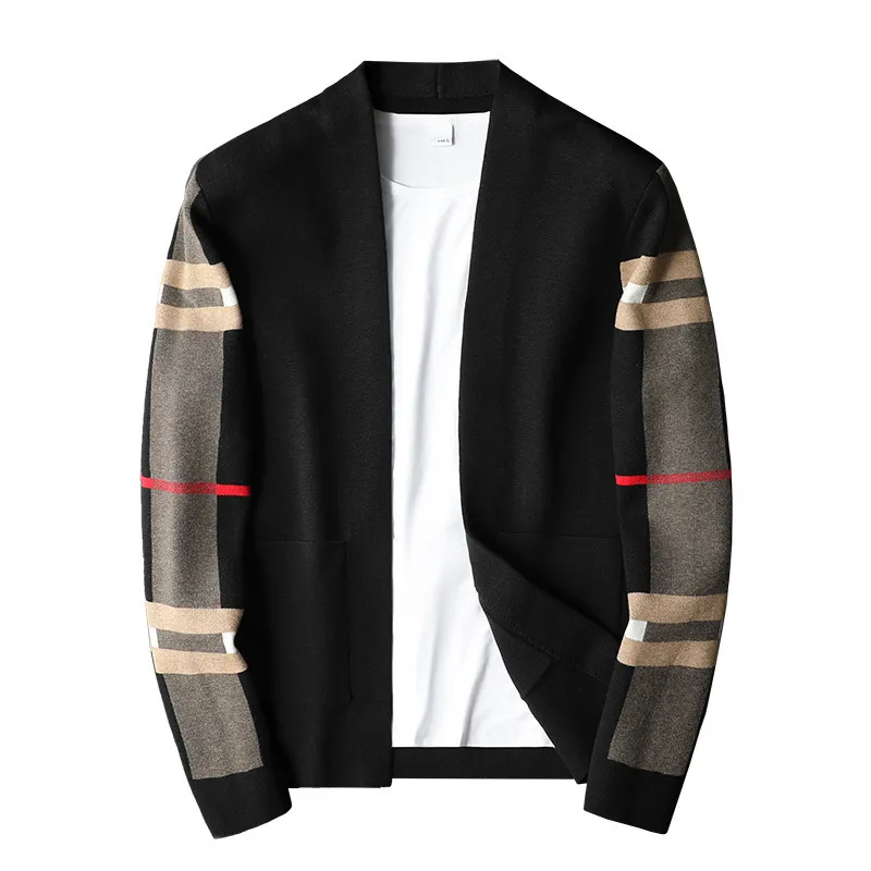 Sudaderas con capucha para hombre, suéteres, ropa, suéter de lana para hombre, jersey negro suelto, chaquetas de punto con cuell