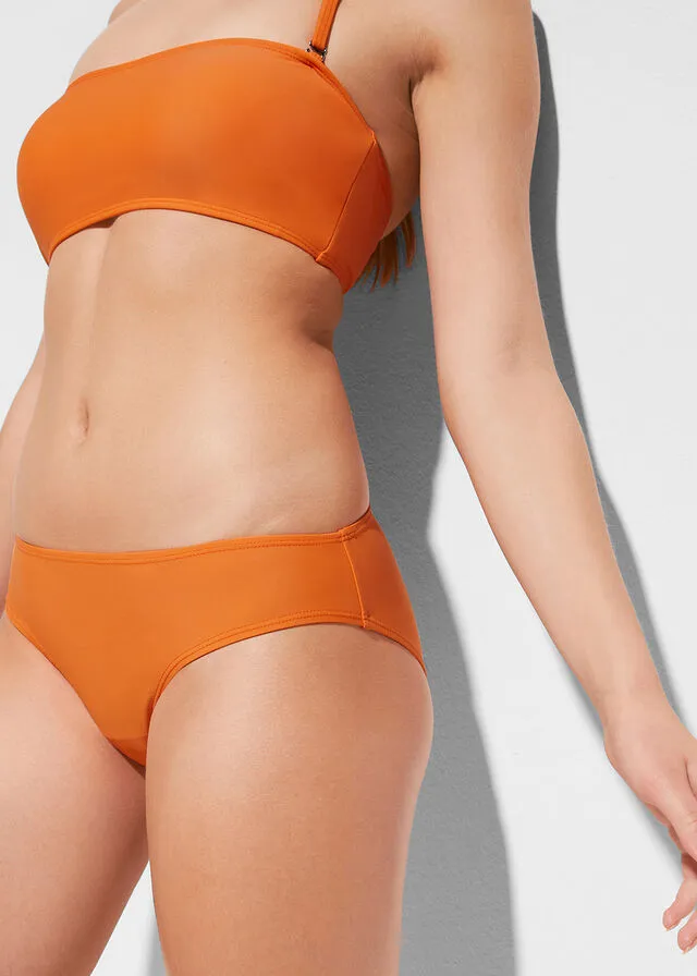 Tankini (juego de 3 piezas) Negro/nectarina