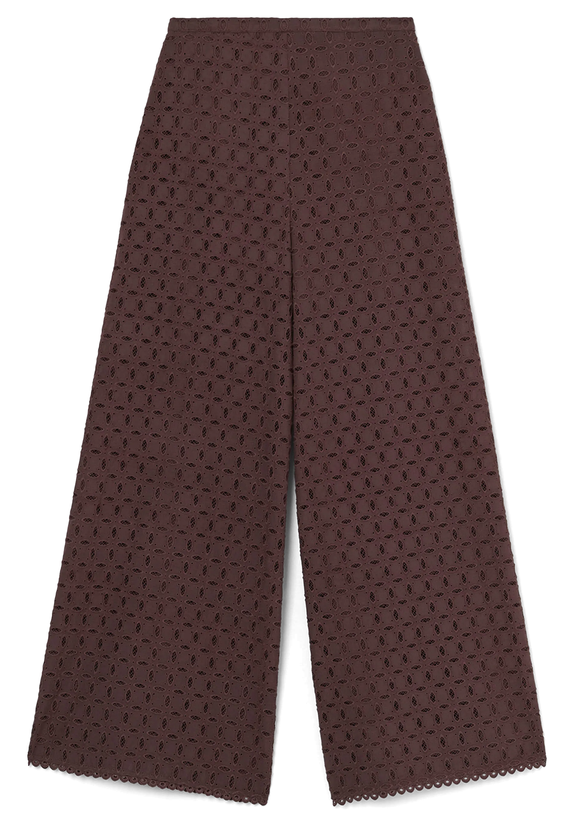 TARA JARMON PAQUITA  PANTALóN ANCHO DE ALGODóN ORGáNICO EN MARRON
