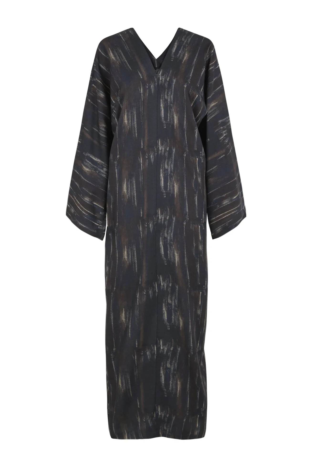 Thais, printed dress in wool and silk