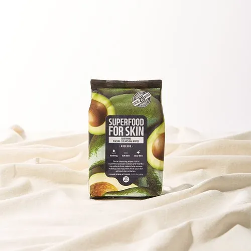 Toallitas desmaquillantesl Farm Skin Superfood For Skin Soothing Facial Cleansing Wipes (Avocado)
