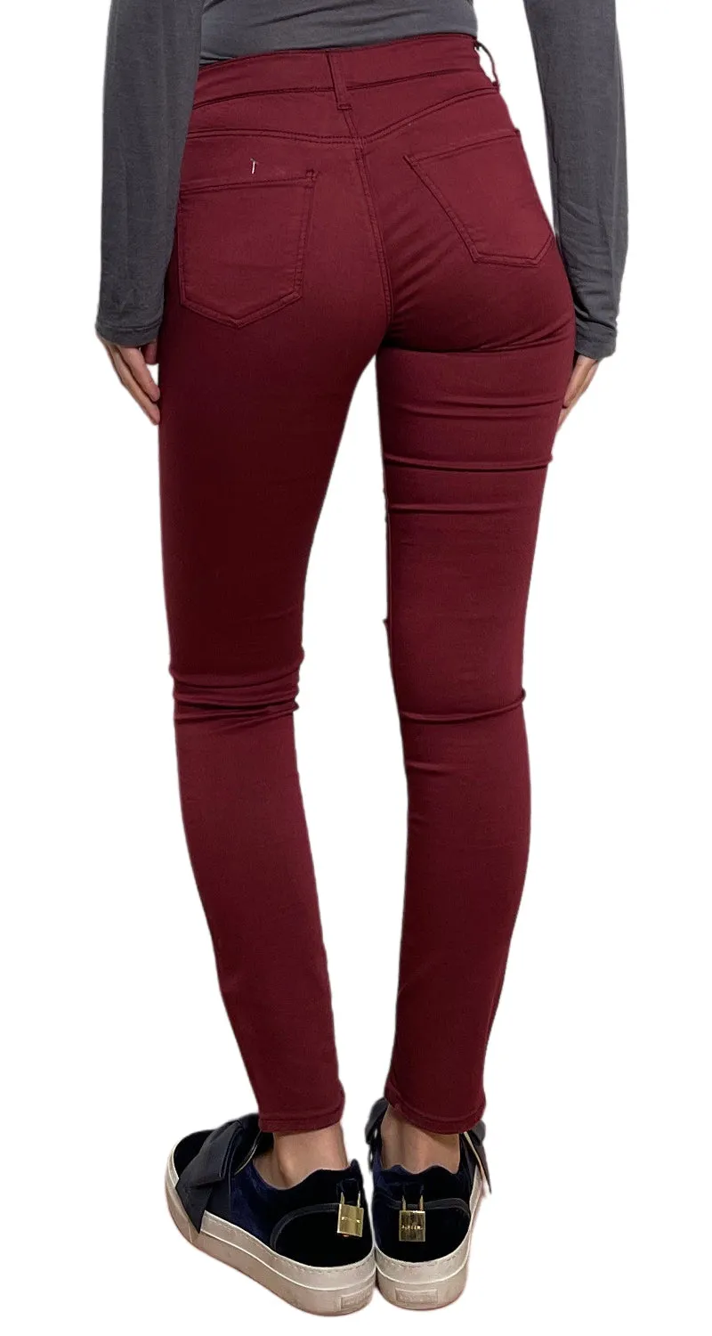 TOPSHOP Pantalón Burdeo