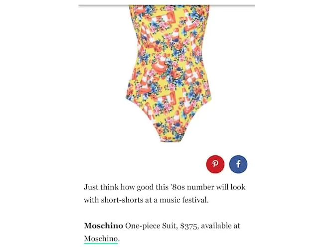 Traje de baño de una pieza Moschino Multicolor 
