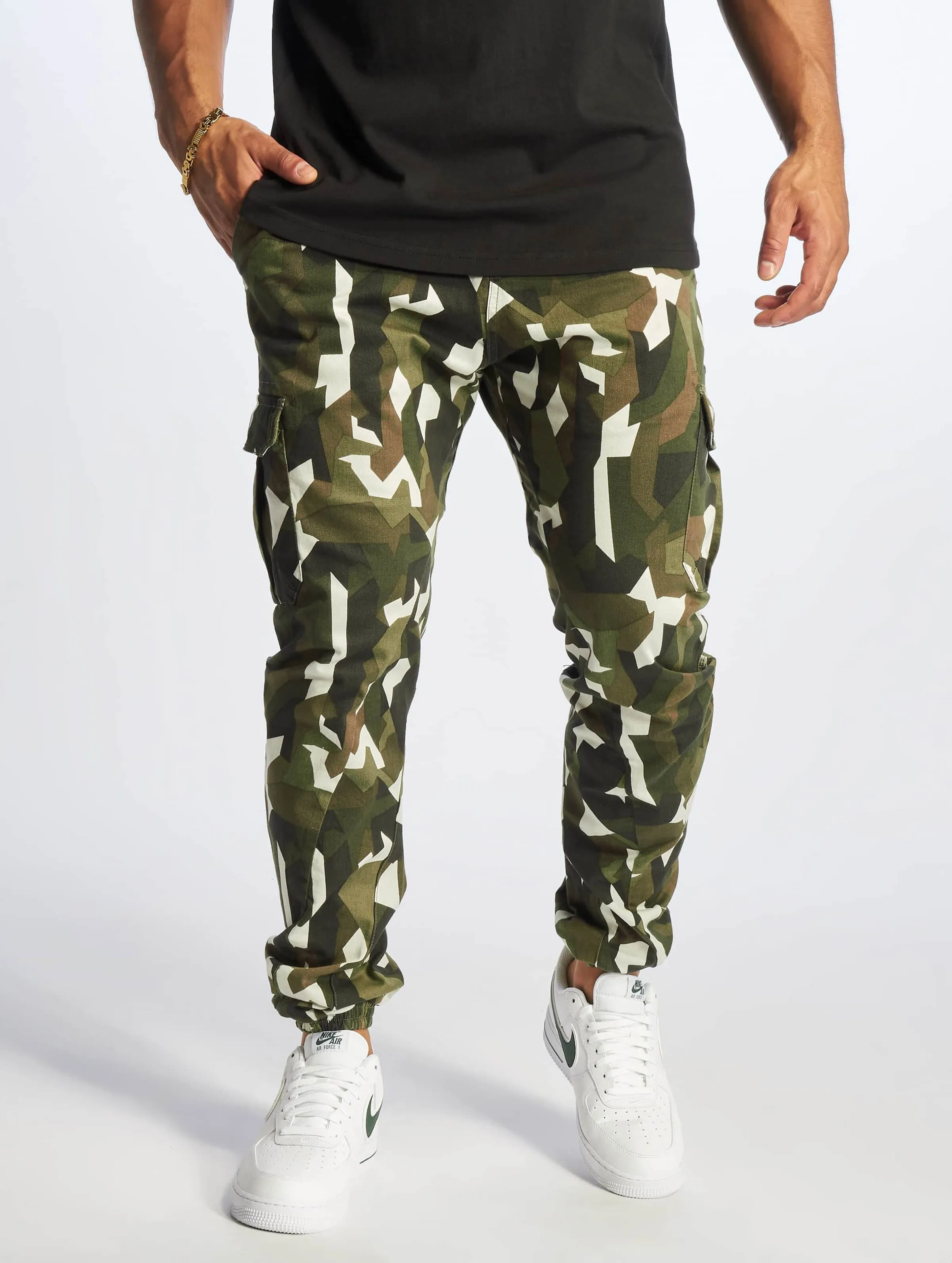 Urban Classics Geometric Stretch Twill