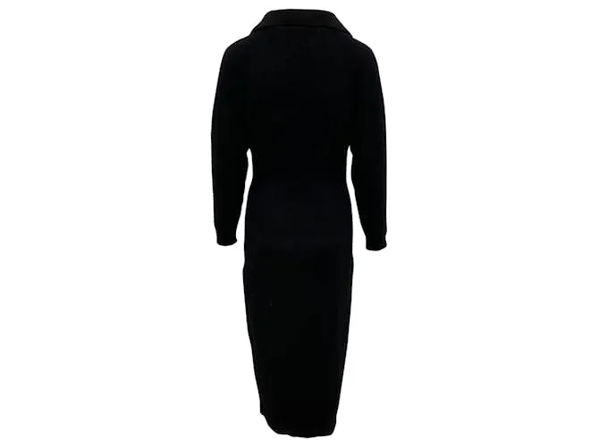 Vestido largo Nanushka de lana negra Negro 