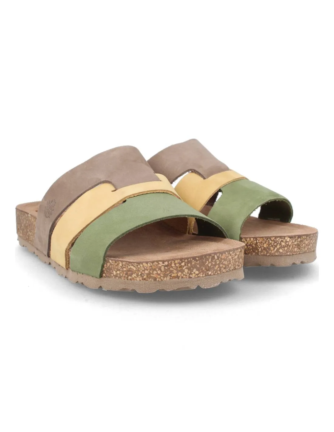 YOKONO  SANDALIA PLANA NOBUCK JERBA 116 MULTI OLIVE