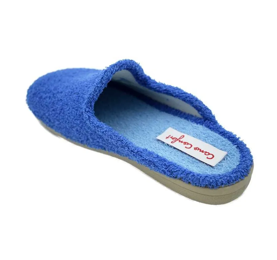 ZAPATILLA CANO CONFORT PLAYERA DE CASA CÓMODA Y FRESCA DE MUJER RIZO CORAZÓN AGUAMAR 26216