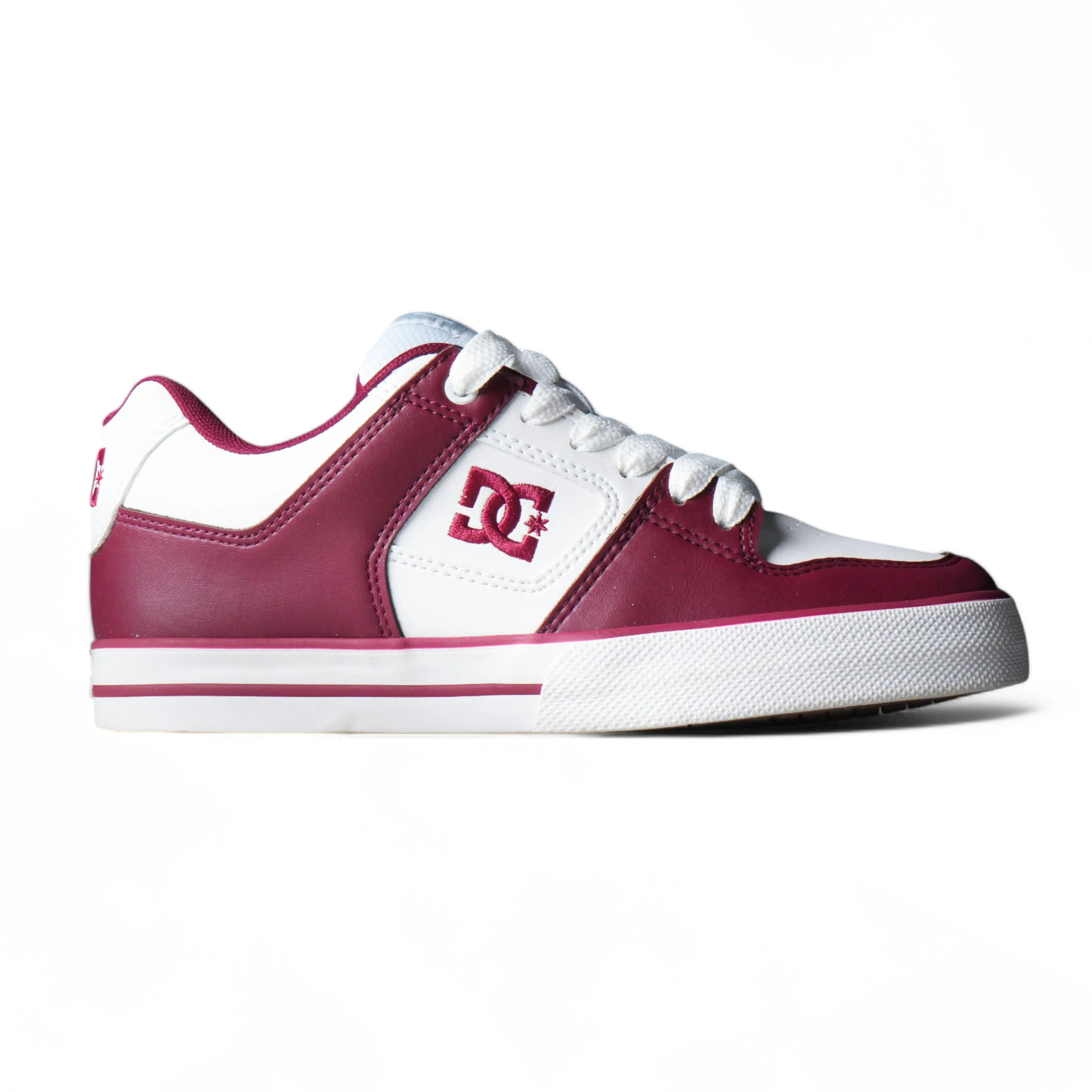 Zapatillas Dc Pure 3 SE Bordo Blanco