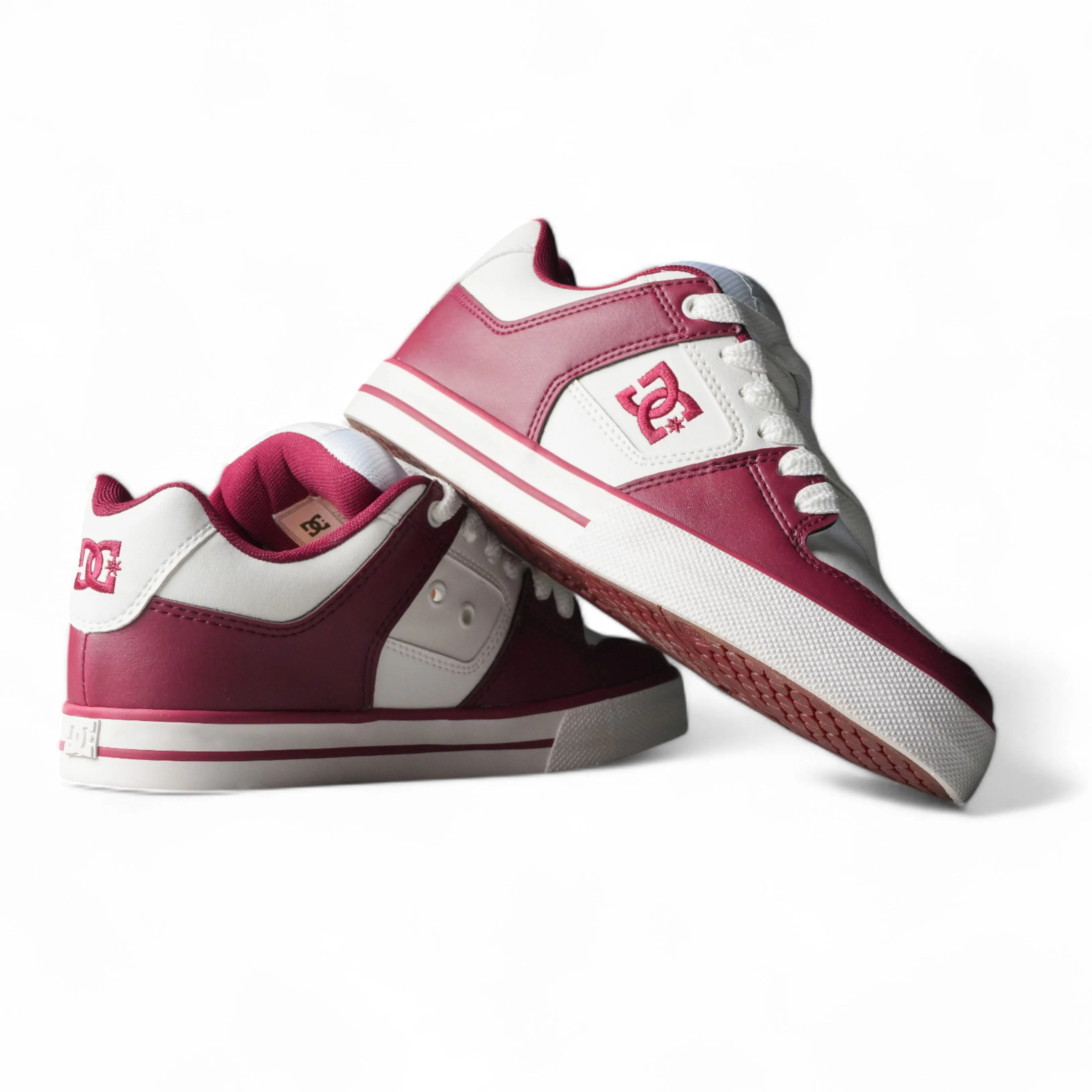 Zapatillas Dc Pure 3 SE Bordo Blanco