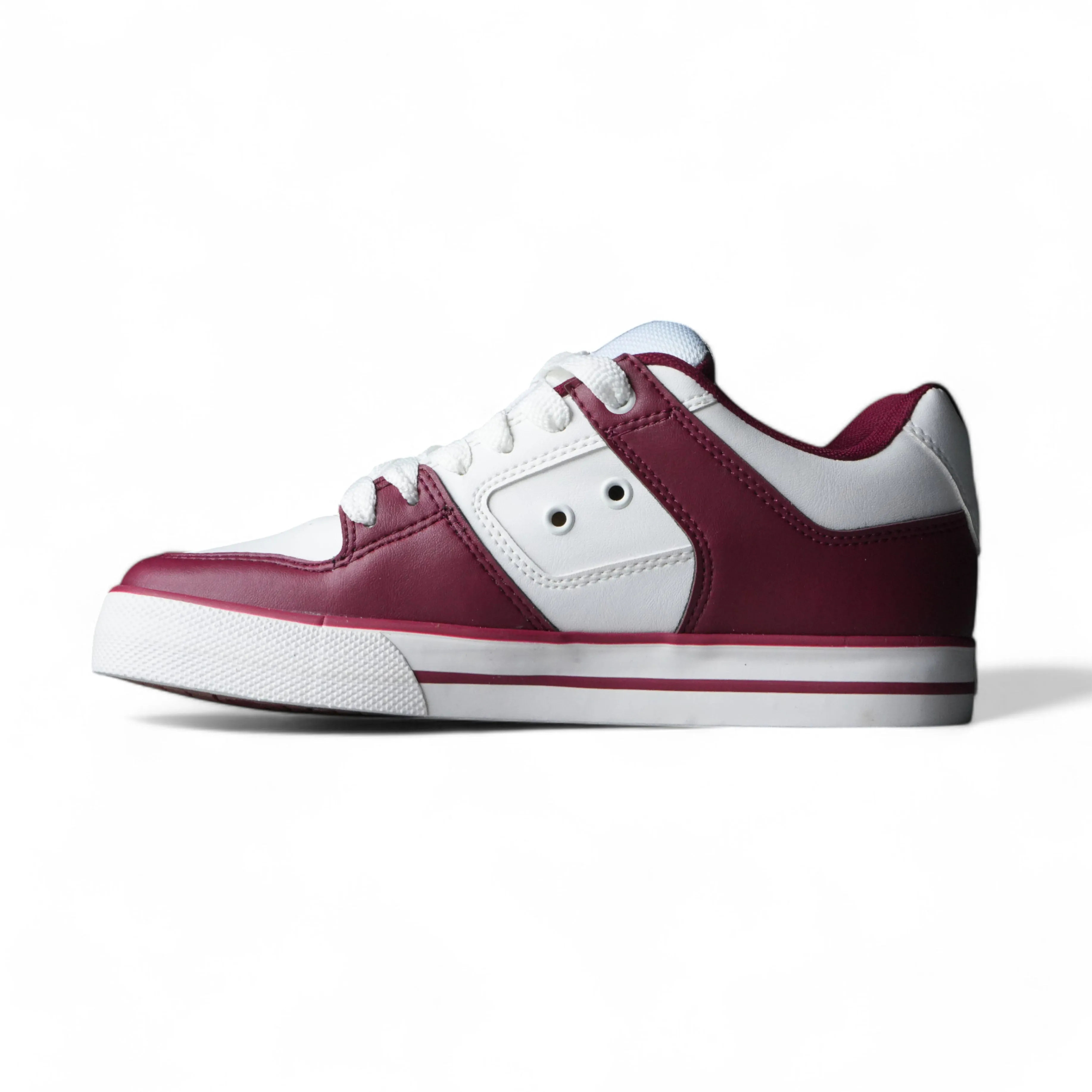 Zapatillas Dc Pure 3 SE Bordo Blanco