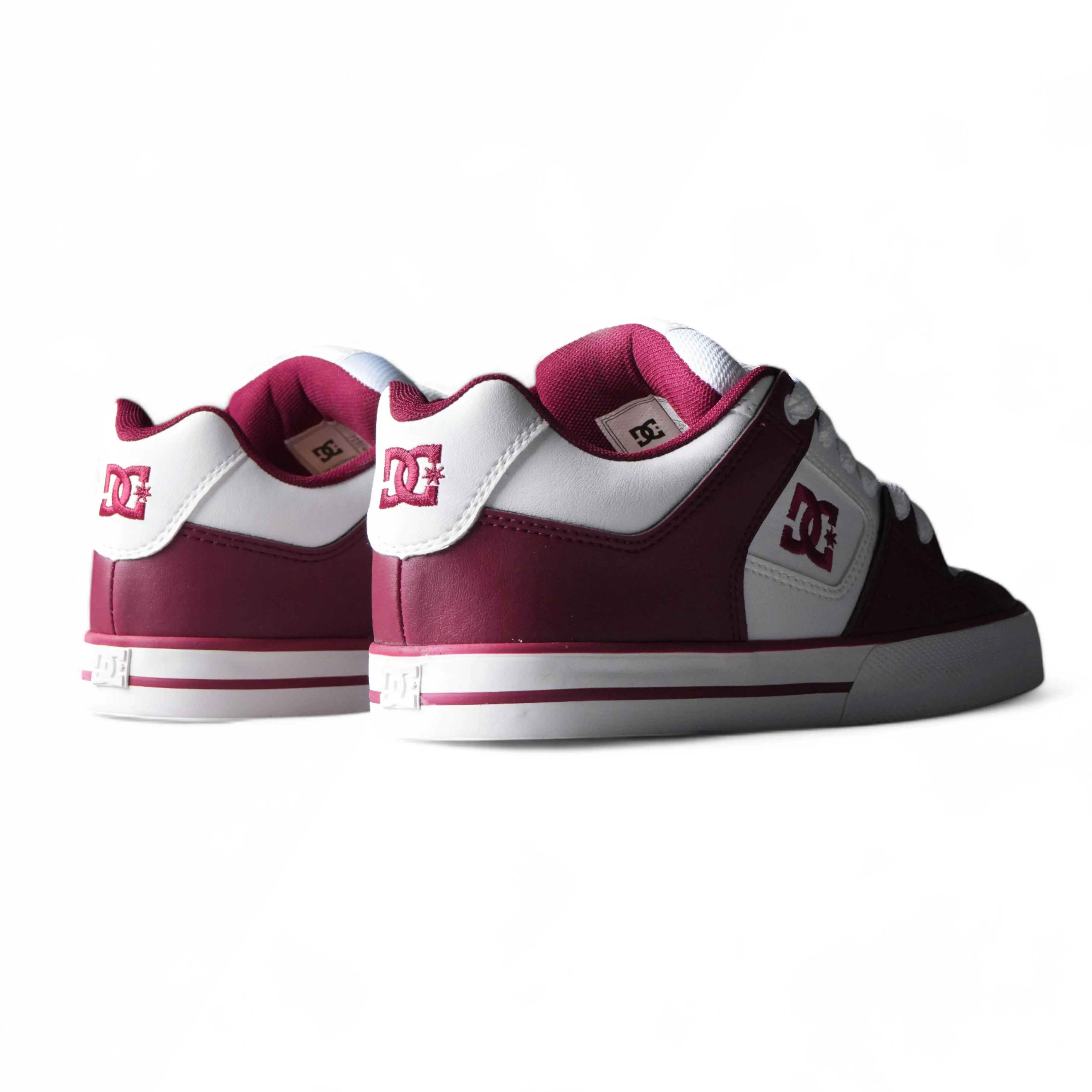Zapatillas Dc Pure 3 SE Bordo Blanco