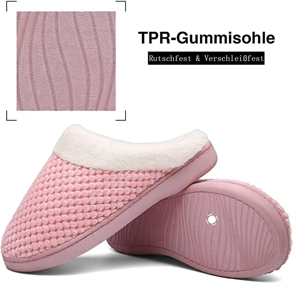 Zapatillas de calor de invierno para hombres Zapatillas de espuma viscoelástica Zapatillas de felpa Zapatillas antideslizantes, 