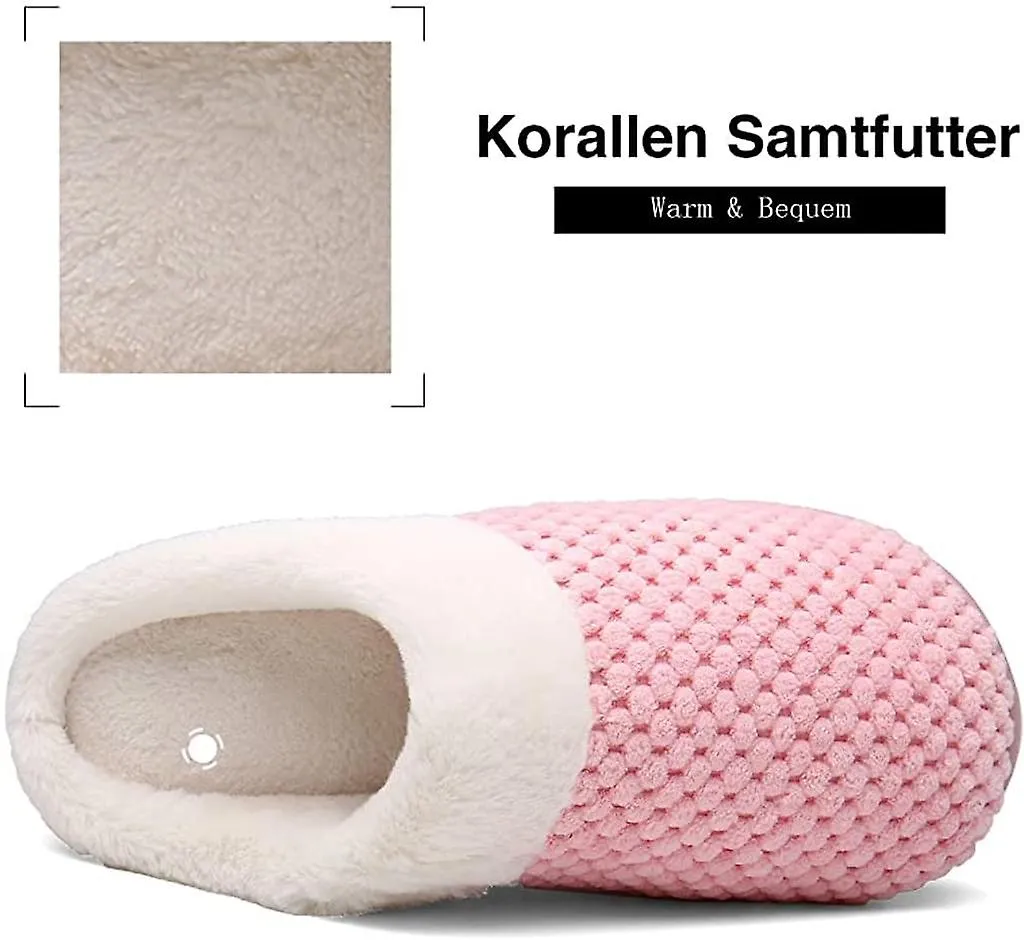 Zapatillas de calor de invierno para hombres Zapatillas de espuma viscoelástica Zapatillas de felpa Zapatillas antideslizantes, 