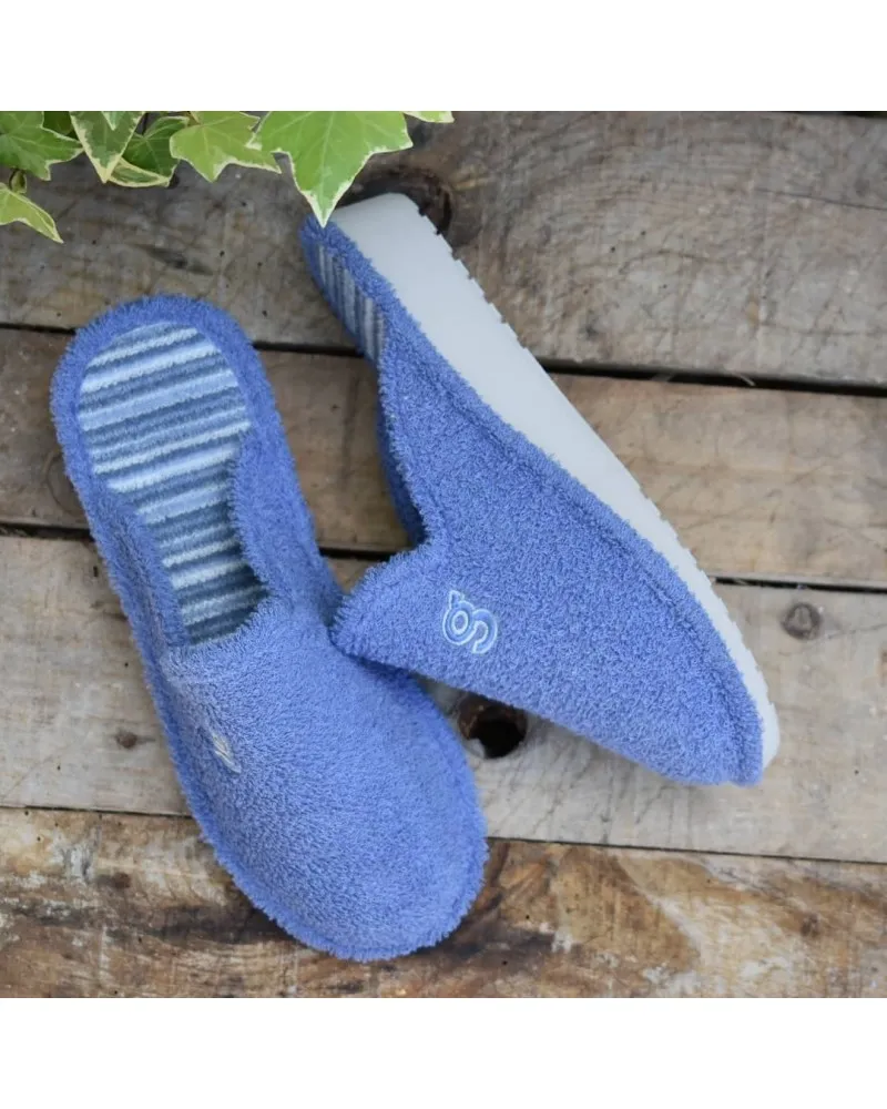 Zapatillas de casa algodón 100% con cuña GOMUS