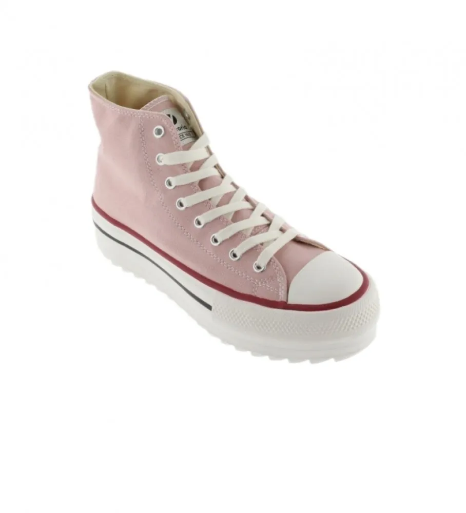 Zapatillas de piel Tribu rosa