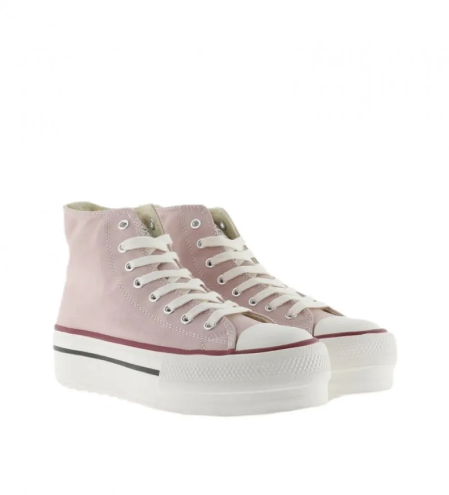 Zapatillas de piel Tribu rosa