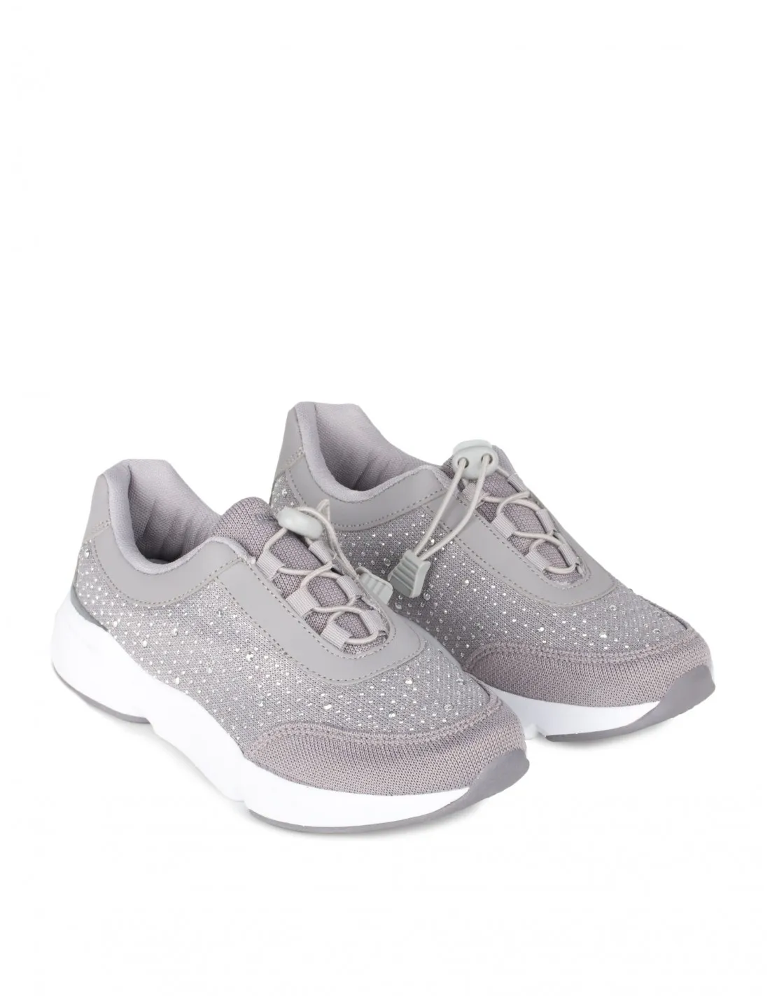 Zapatillas Deportivas Strass Grises