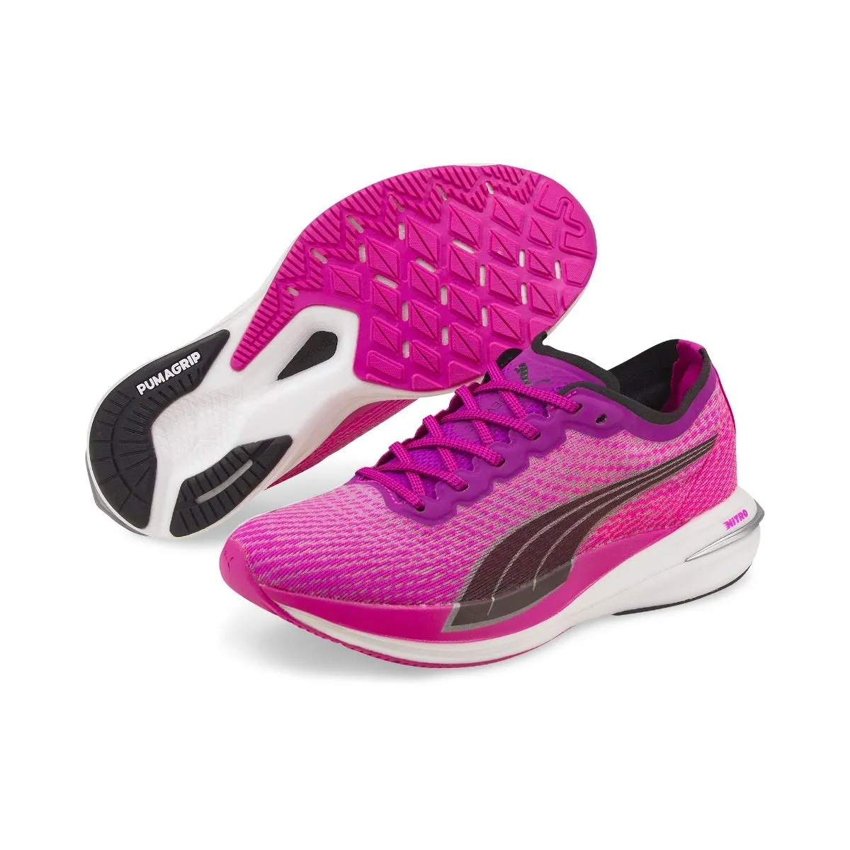 Zapatillas Running Mujer Puma Deviate Nitro Fucsia