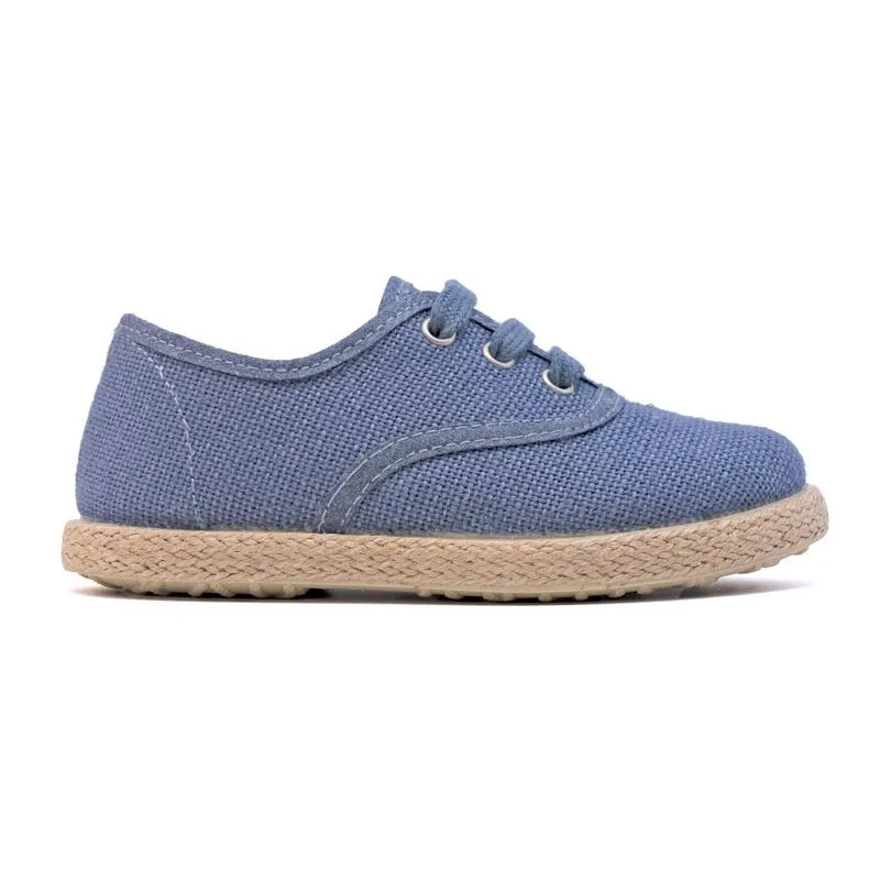 Zapatillas tipo blucher niño en lino