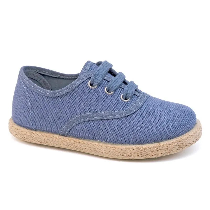 Zapatillas tipo blucher niño en lino