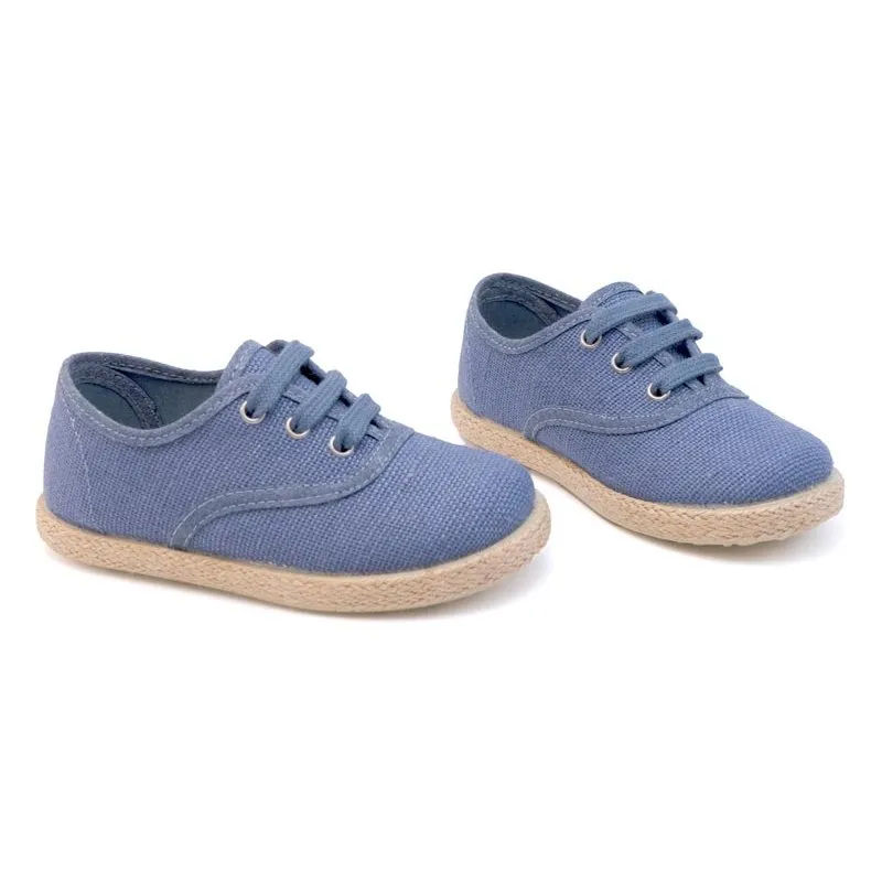 Zapatillas tipo blucher niño en lino