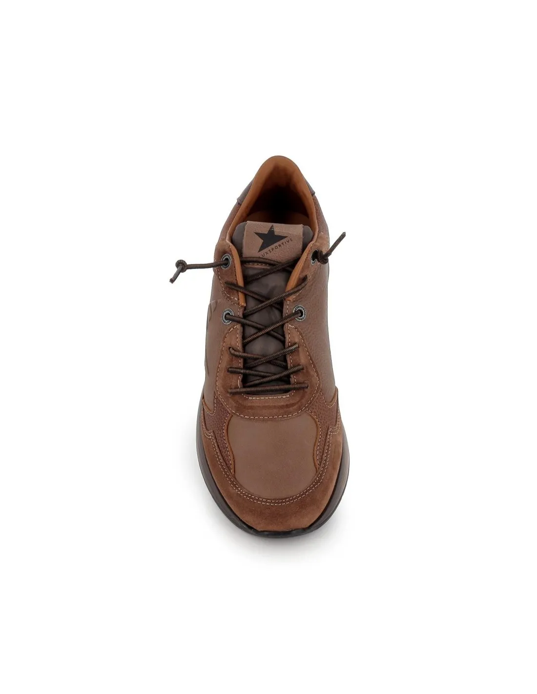 Zapatillas urbanas  piel combinada marrón hombre CETTI