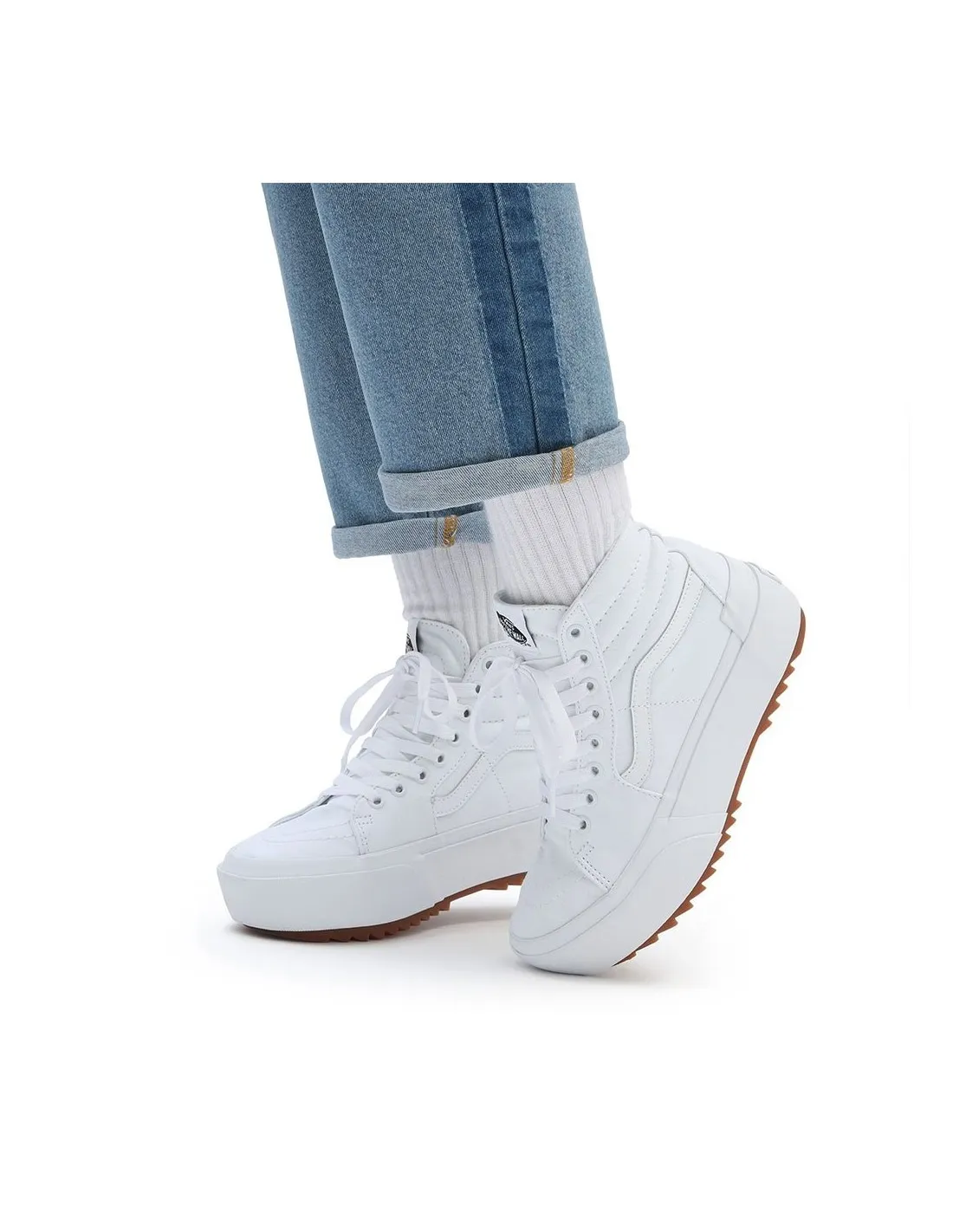 ZAPATILLAS VANS SK8HI WHITE STACKED