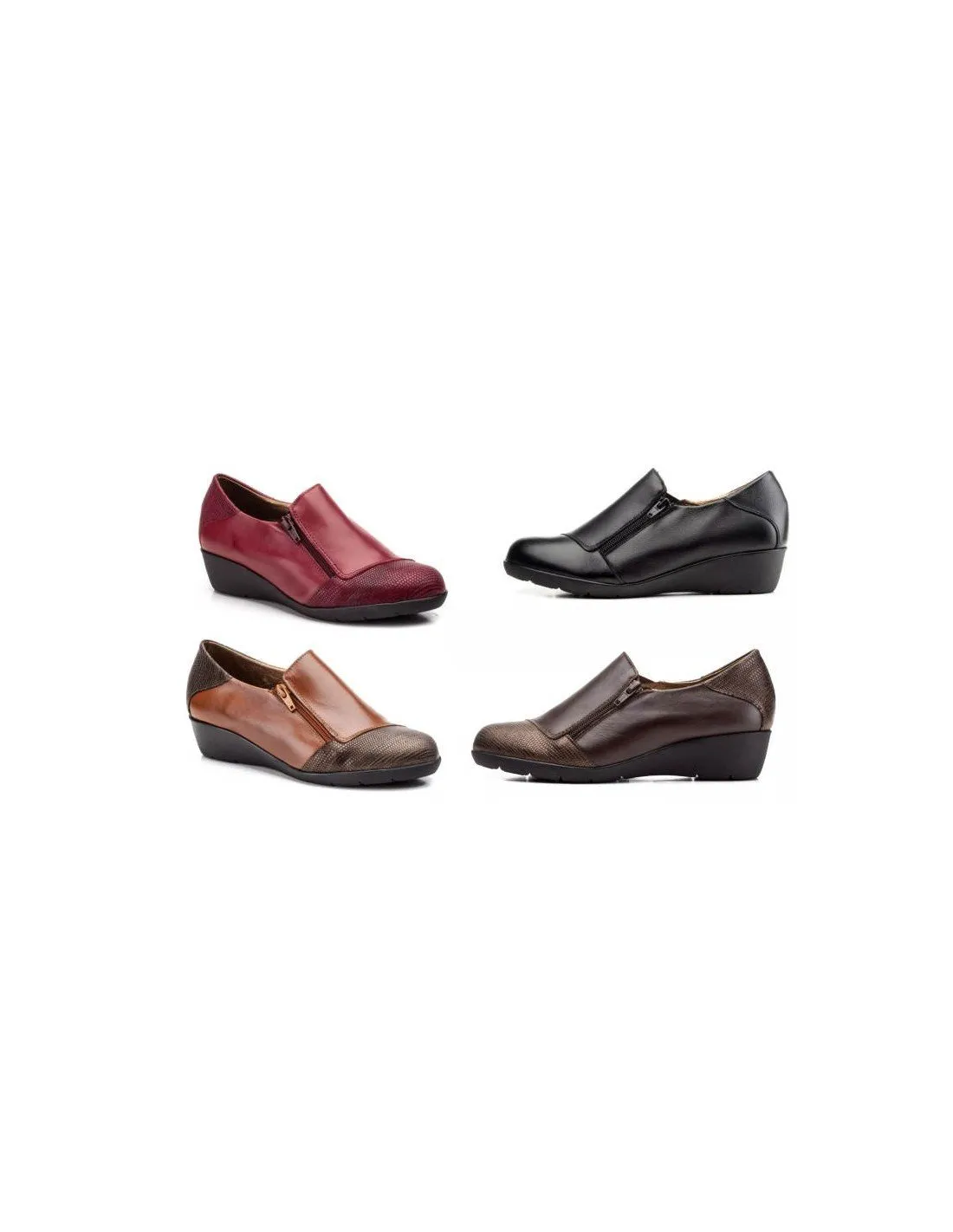 Zapatos Mujer Cómodos Cremallera